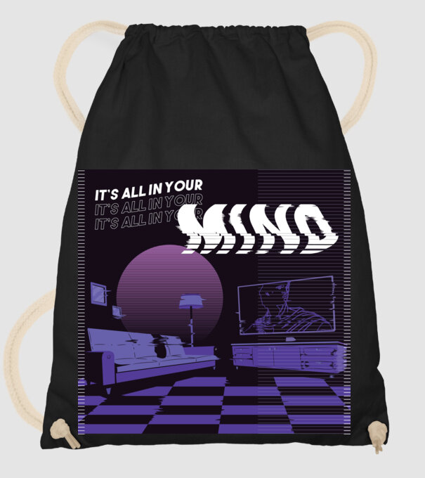 'It''s all in your mind' model negru pe tricou