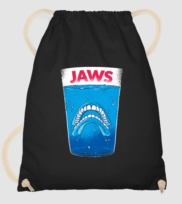 Jaws dinți tricou parodie model negru pe tricou