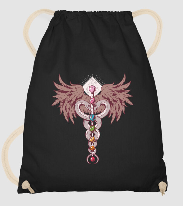 Chakra yoga model negru pe tricou