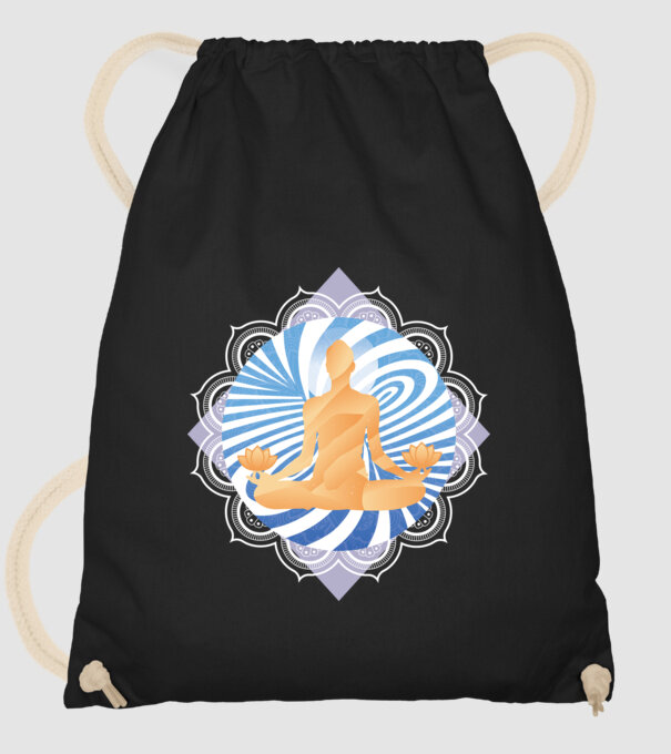 Meditație yoga model negru pe tricou