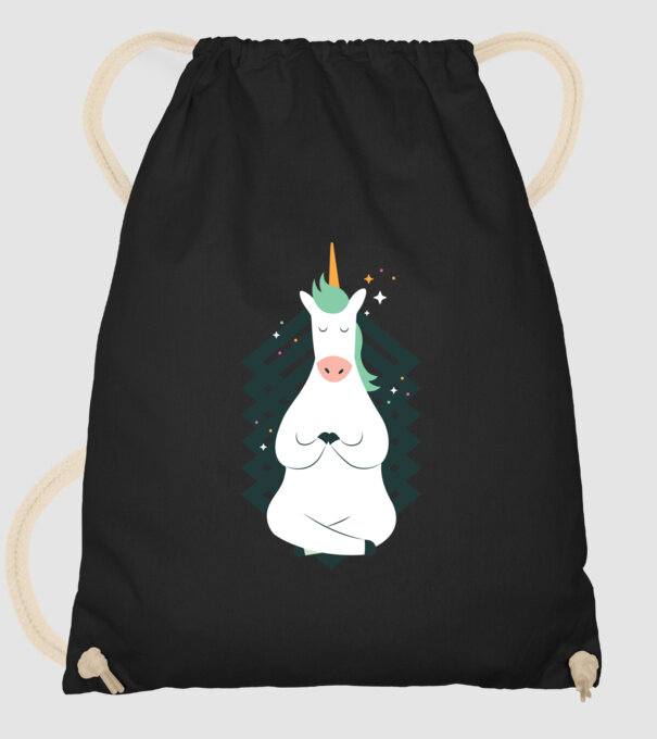 Yoga Unicron model negru pe tricou
