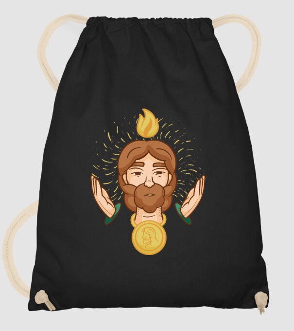 Apostolul Iuda model negru pe tricou