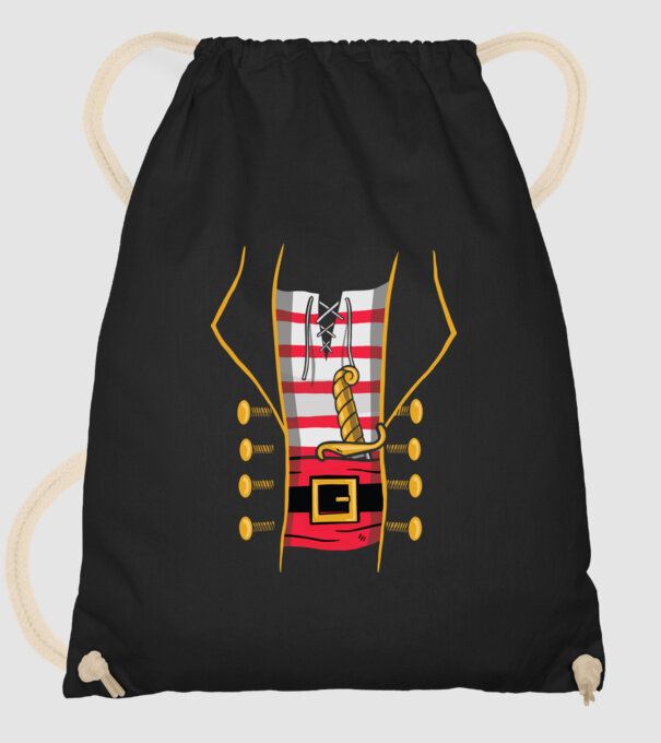 Costum de pirat pentru Halloween model negru pe tricou