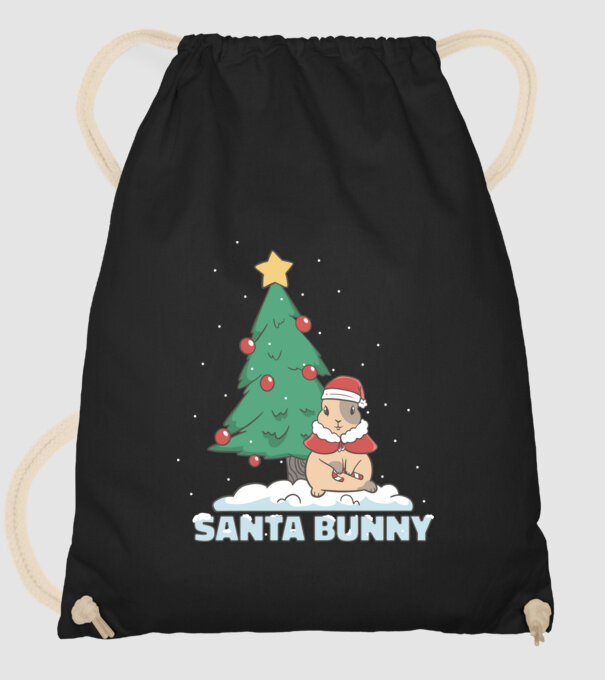 Iepuraș de Crăciun model negru pe tricou