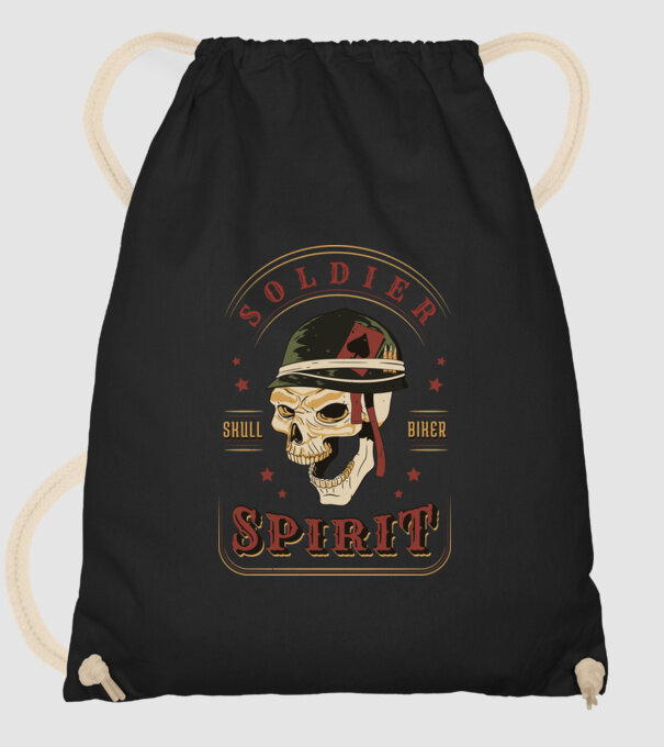 Soldat Craniu model negru pe tricou