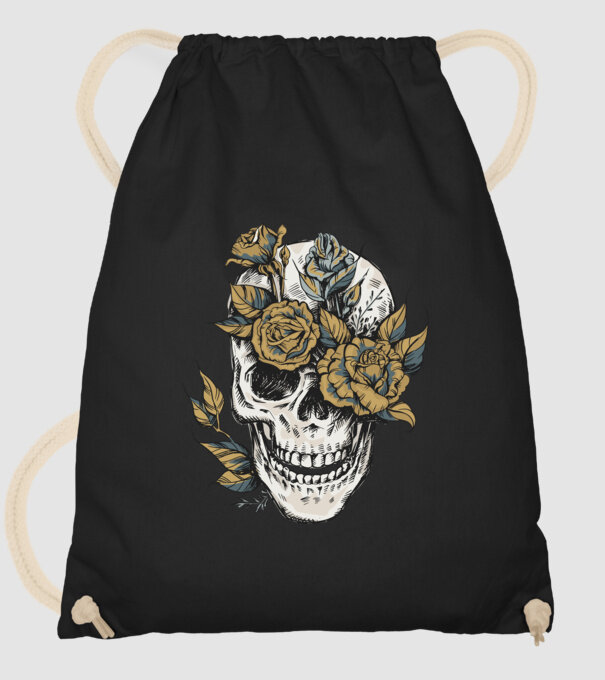 Craniu model negru pe tricou