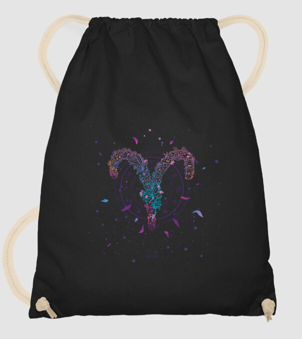 Aries Zodiac model negru pe tricou