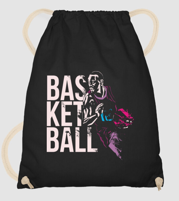 Baschet Silueta model negru pe tricou