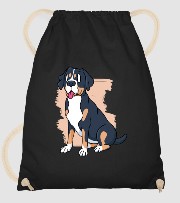 Câine model negru pe tricou