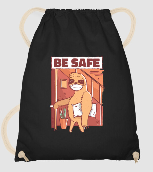 Leneș Be Safe model negru pe tricou