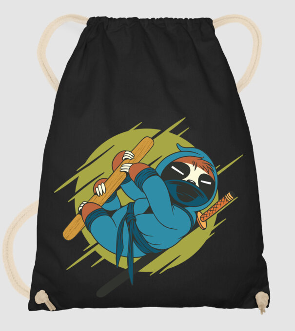 Ninja Leneș model negru pe tricou