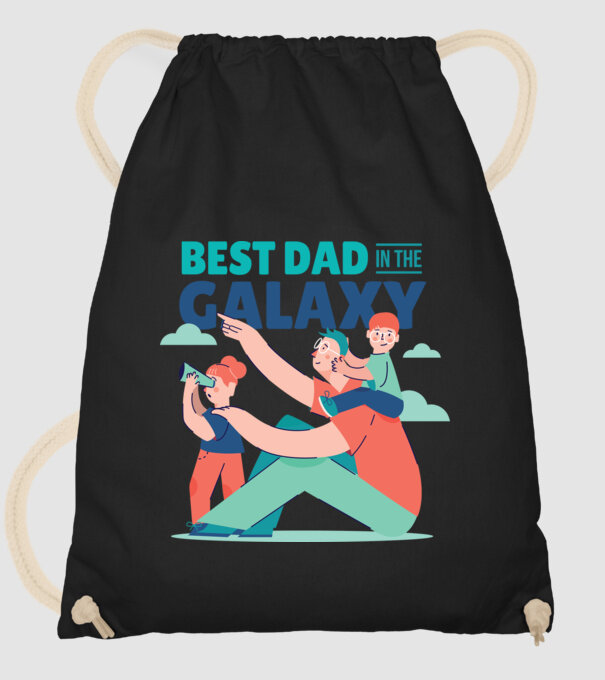 Cel mai bun tată din Galaxie model negru pe tricou