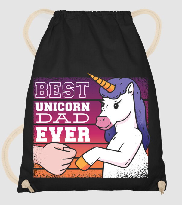 Cel mai bun Tată Unicorn model negru pe tricou