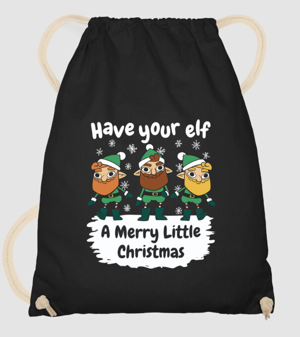 Să ai un Crăciun fericit de Elf model negru pe tricou