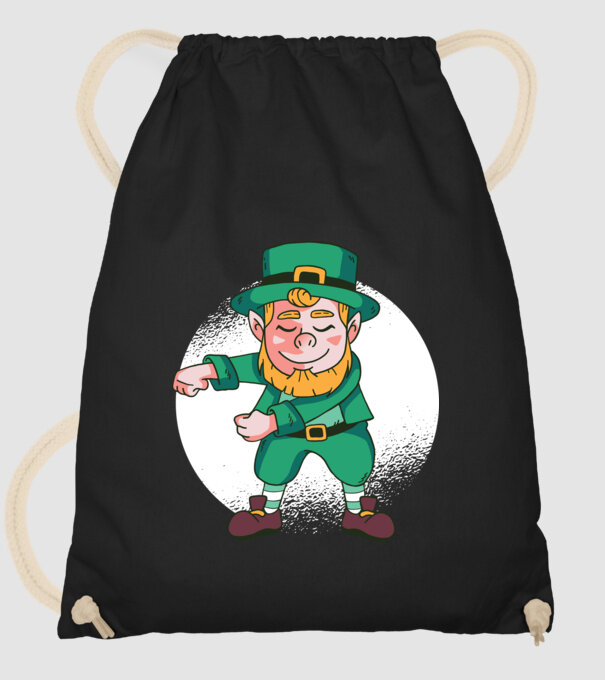 Leprechaun Floss - St. Patrick DAB dans model negru pe tricou