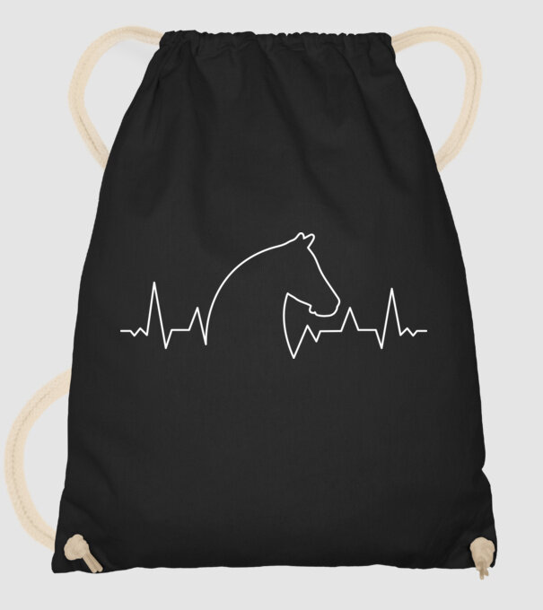Bătăi de inimă cu cal model negru pe tricou