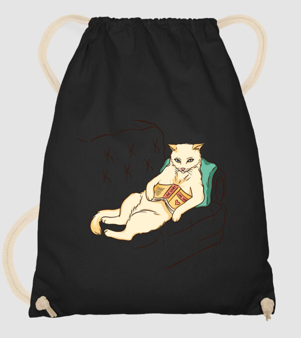 Odihnă Pisică model negru pe tricou