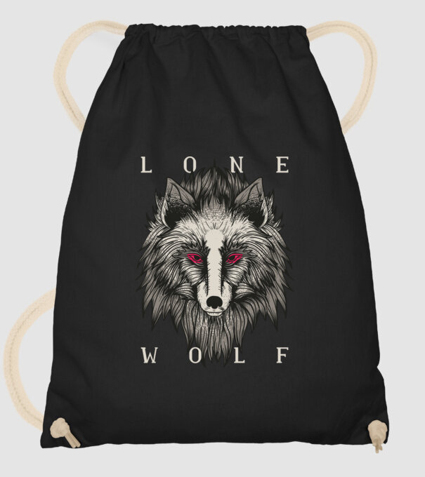 Lup Singuratic model negru pe tricou