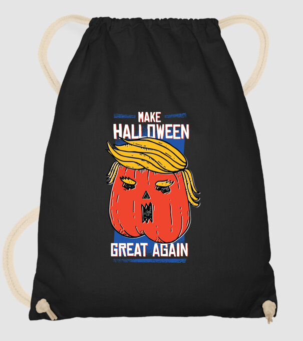 Make Halloween Great Again Trump model negru pe tricou