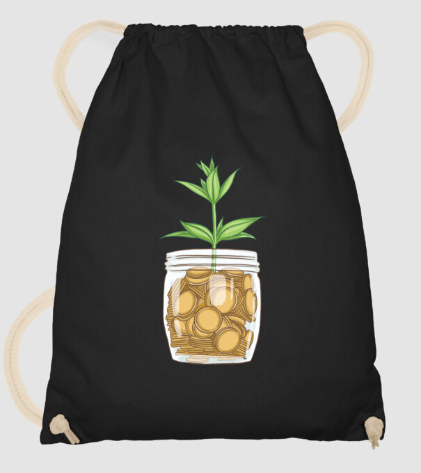 Plantă pușculiță porcușor model negru pe tricou