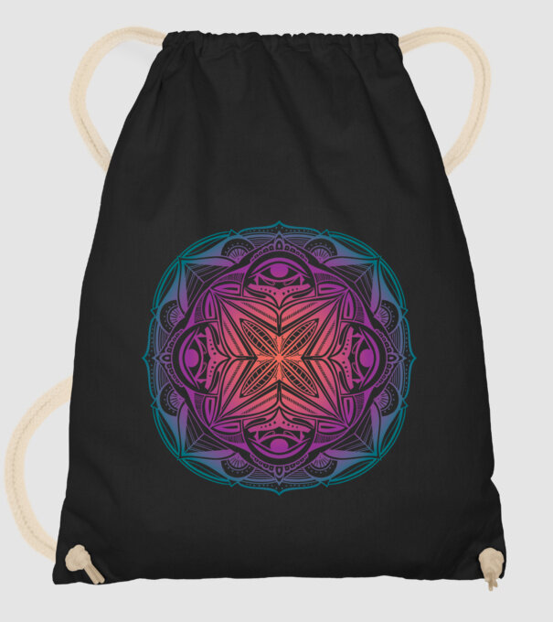 Mandala model negru pe tricou