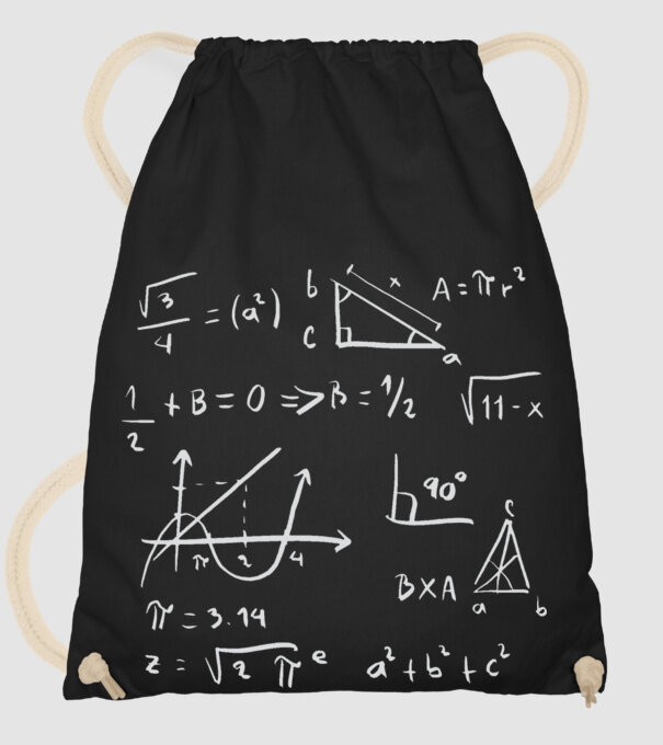 Formule matematice model negru pe tricou