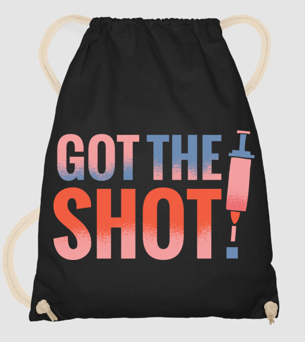 Am fost vaccinat model negru pe tricou
