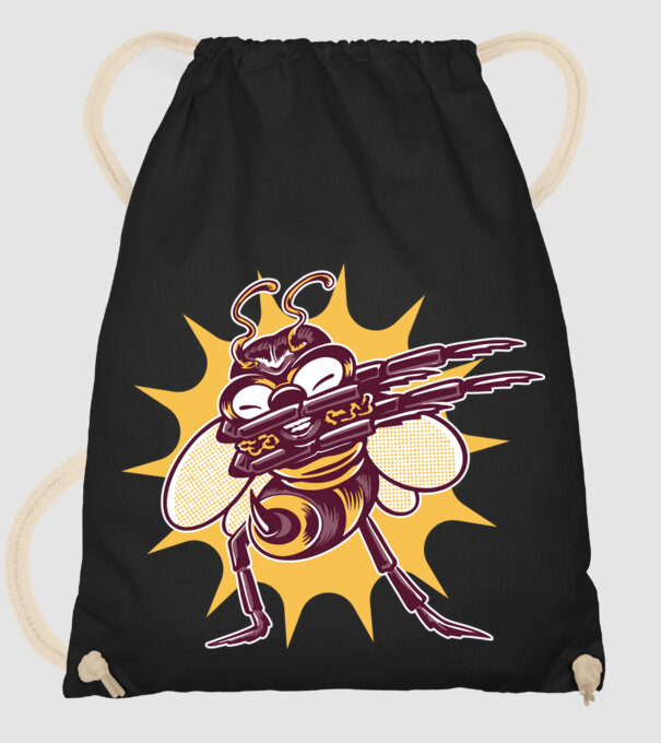 Albină DAB model negru pe tricou