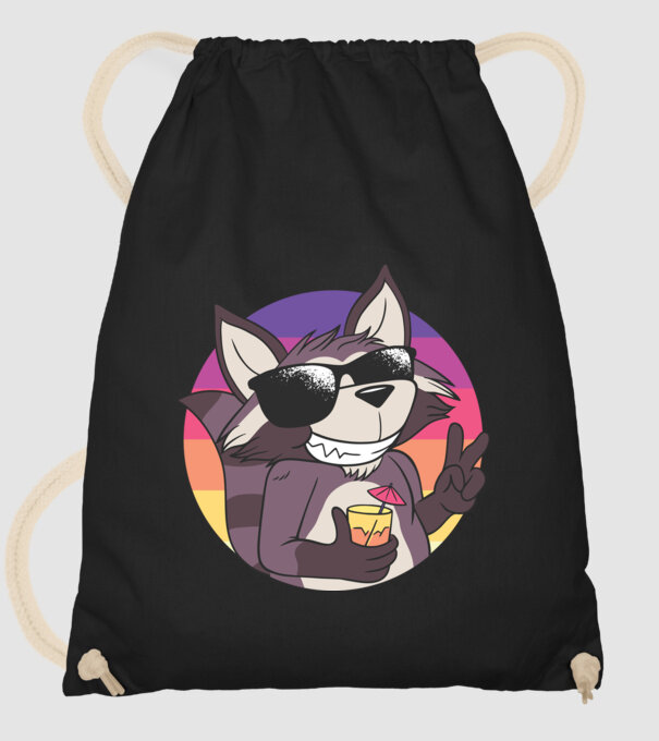 Raton cool model negru pe tricou