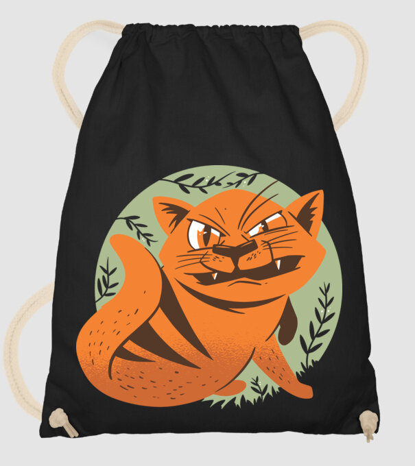 Pisică Supărată model negru pe tricou