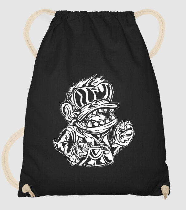 Maimuța Gamer furioasă model negru pe tricou