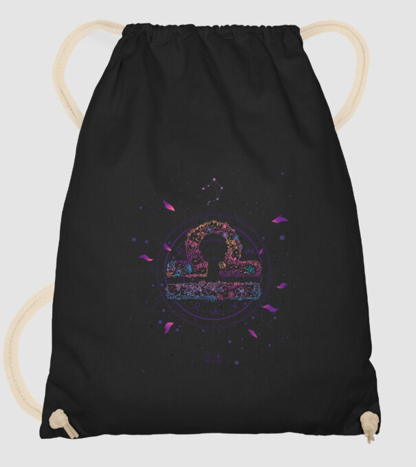 Libra Zodiac model negru pe tricou