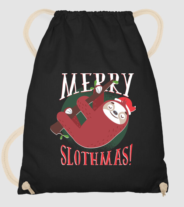 Merry Slothmas Crăciun cu Leneș model negru pe tricou