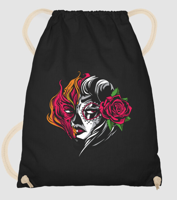 Fată Mexicană Demon model negru pe tricou