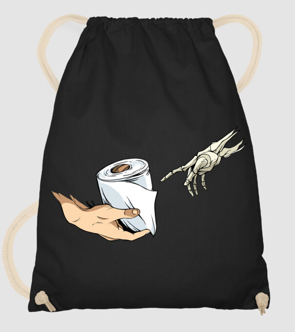 Michelangelo coronavirus hârtie igienică model negru pe tricou