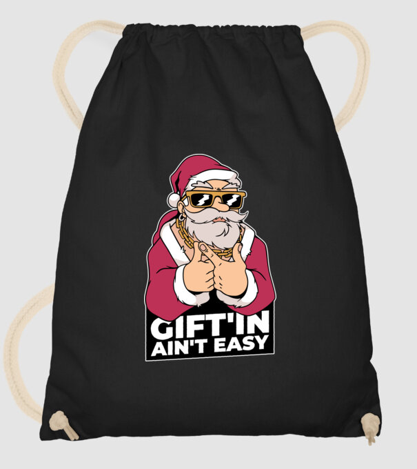 Moș Crăciun Gangster - tricou amuzant Crăciun model negru pe tricou