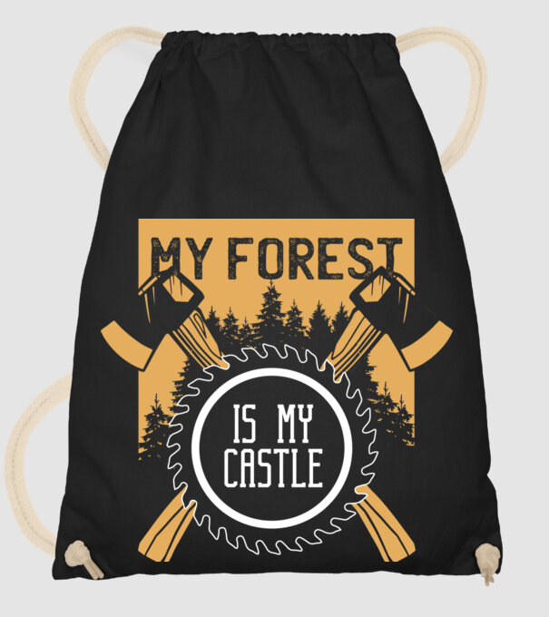 My Forest is my Castle - Pădurea mea este castelul meu model negru pe tricou