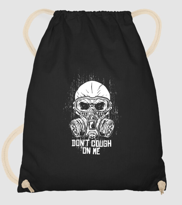 Nu tuși pe mine mască de gaze model negru pe tricou
