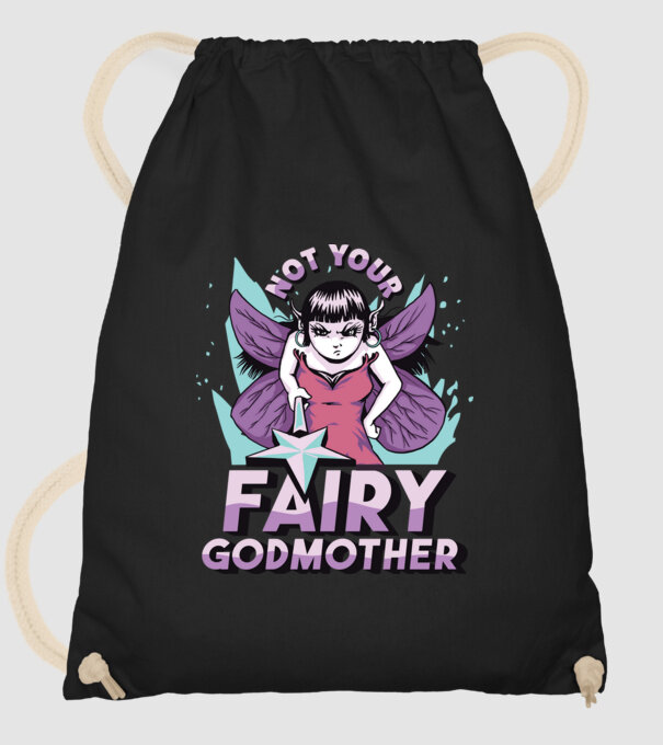 Not Your Fairy Godmother model negru pe tricou