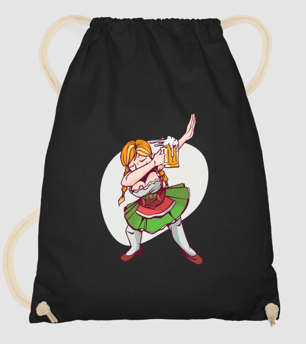Oktoberfest DAB Fată cu ulcior model negru pe tricou