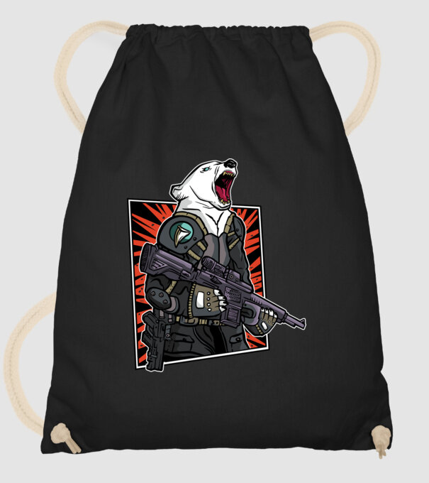 Ursul rusesc înarmat model negru pe tricou