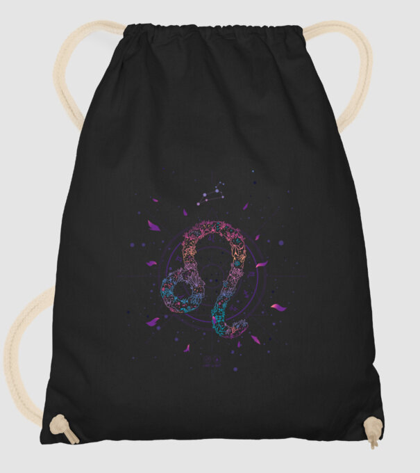 Leo Zodiac model negru pe tricou