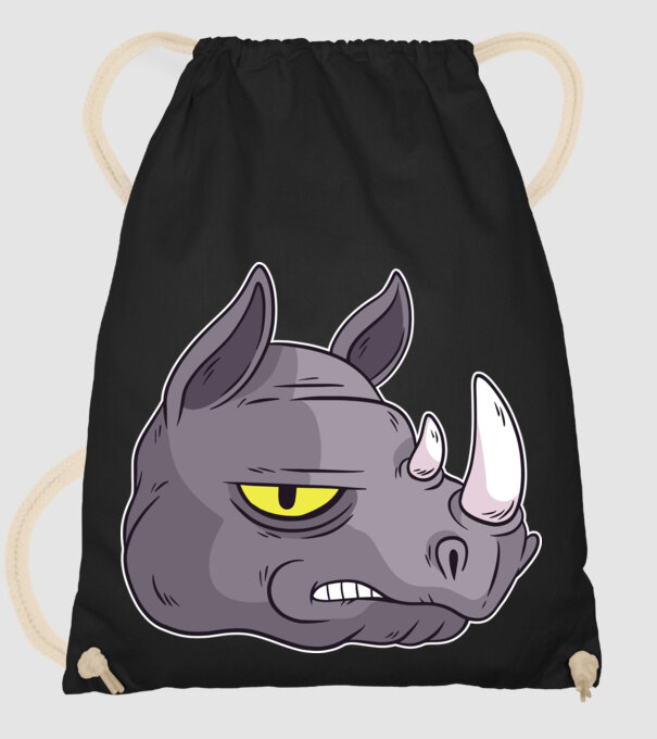 Cap de rinocer model negru pe tricou