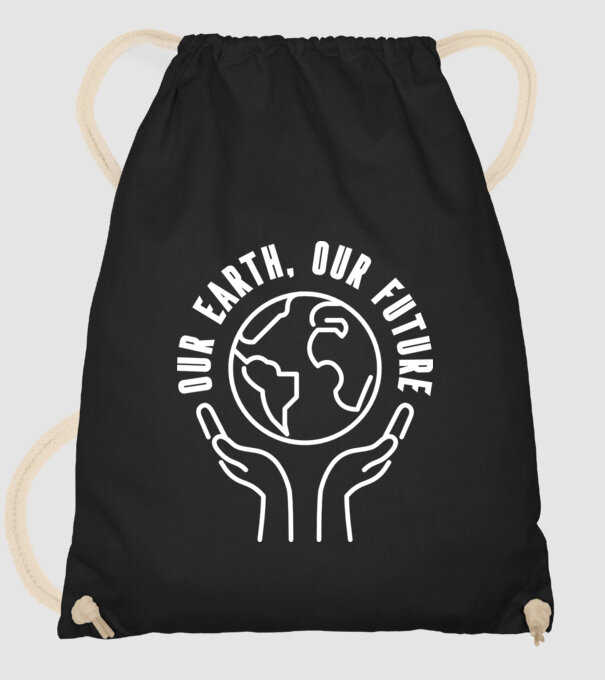 Our earth Our Future - Ziua Pământului model negru pe tricou