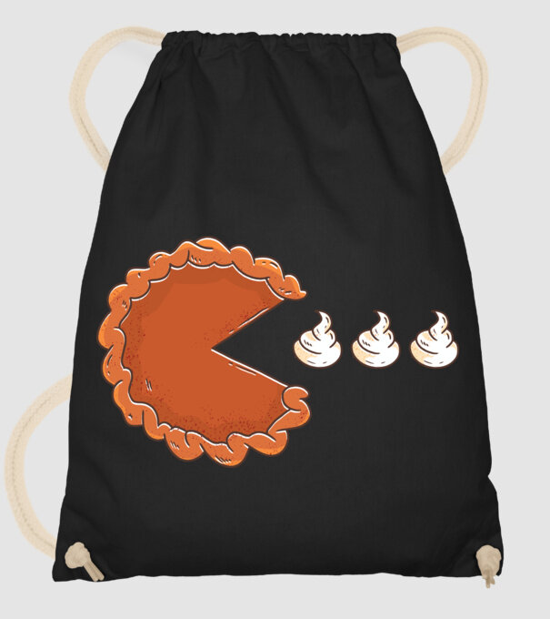 Pacman Cookie model negru pe tricou