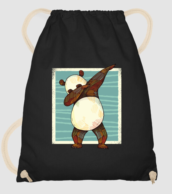 Panda DAB dans model negru pe tricou