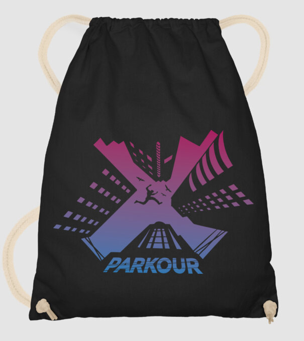 Parkour model negru pe tricou
