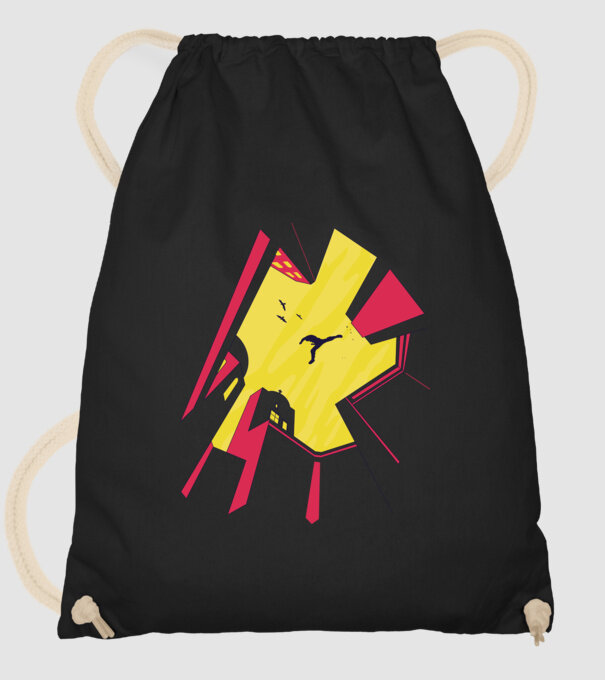 Alergare Parkour model negru pe tricou