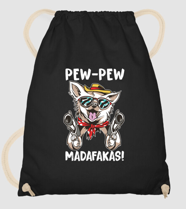 Pew Pew Pew Madafakas Chivava model negru pe tricou