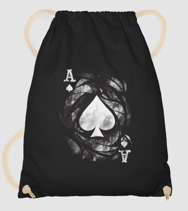 As de pică model negru pe tricou